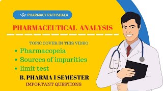 Pharmaceutical Analysis 1St Semester Important Questions B.pharmacy Pharmacy Pathshala