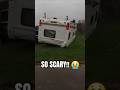 Caravan blew over in the storm into my car full vid linked #storm #caravanblownover #caravandisaster