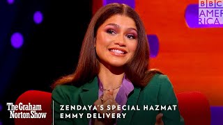 Zendaya’s Special Hazmat Emmy Delivery 🏆 The Graham Norton Show | Fridays at 11 pm | BBC America