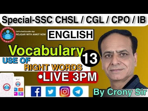 English Special_USE OF RIGHT WORDS-2_SSC CHSL_SSC-CPO_D.P HCM_English special Class Vocabulary_DPHCM