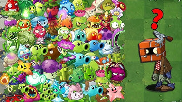 All Plants Vs 99 Brickhead Zombie - Who Will WIn? - PvZ 2 Plant vs Plant