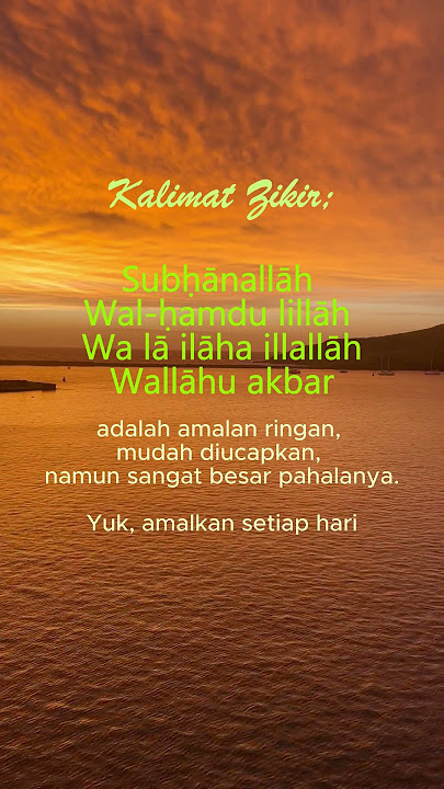 Kalimat Tasbih, Tahmid, Tahlil, Takbir | #zikr #islam #shortvideo
