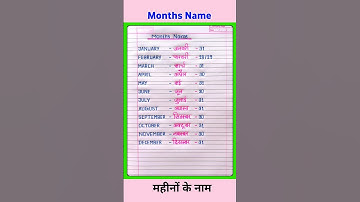January February | Months Name | January February Spelling | जनवरी फरवरी #shorts #monthsname