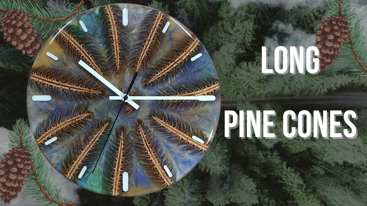 DIY Epoxy Resin Pine Cone Clock - Unique Handcrafted Timepiece! - YouTube