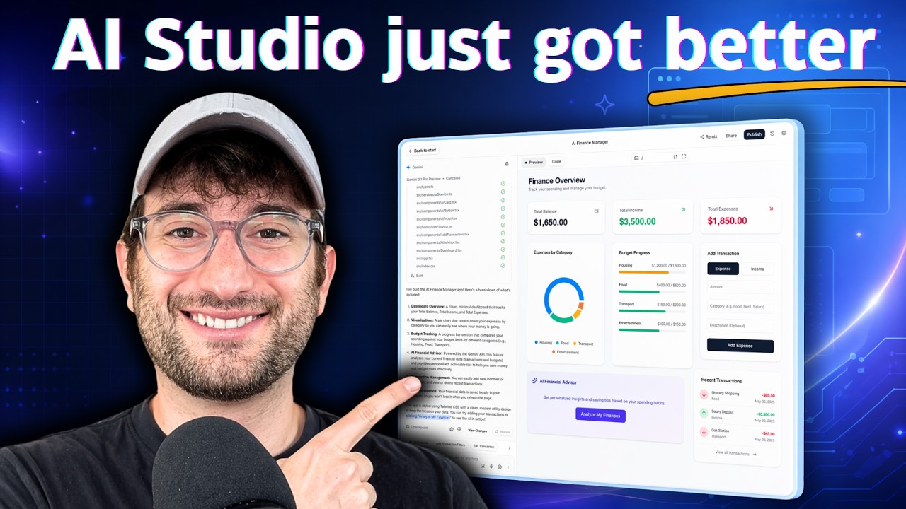 Google AI Studio 2.0: build FULL-STACK apps (Firebase integration tutorial)