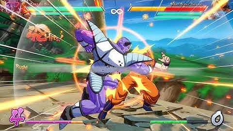 Dragon Ball Fighterz Ginyu jH Touch of Joy 0 bar and 1 bar starter with Tien-Gotenks-A16
