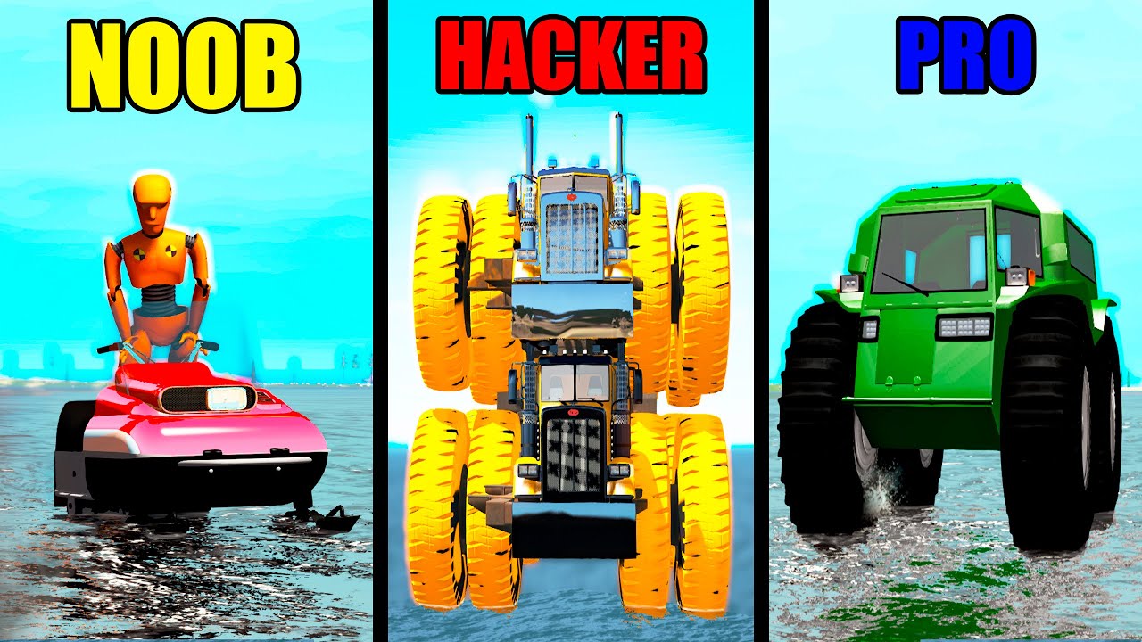 NOOB vs PRO vs HACKER #41- Beamng drive