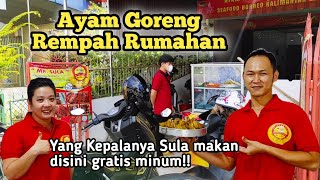 Di sini minum gratis kalau yang makan  rambutnya Sula.. Ayam Goreng Rempah tradisional Mr. Sula