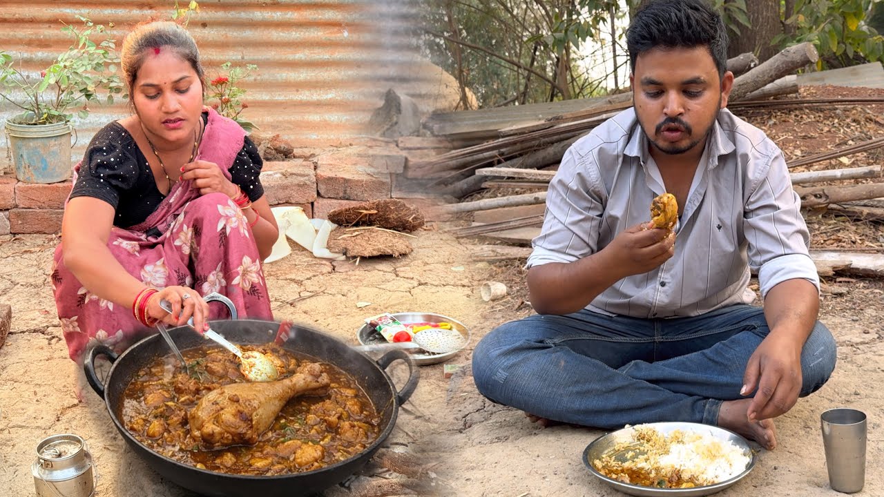 Special Chicken Curry in Outdoor 😋 🍗 ￼