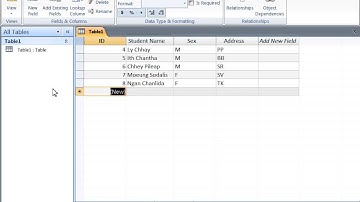 Create Table by Datasheet View in Microsoft Access