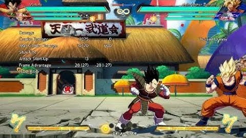 DRAGON BALL FighterZ Base Vegeta Command Grab Corner Combo #1