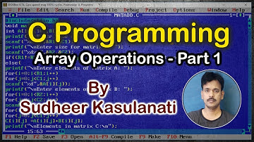 C Programming 16 - Array Operations Part 1