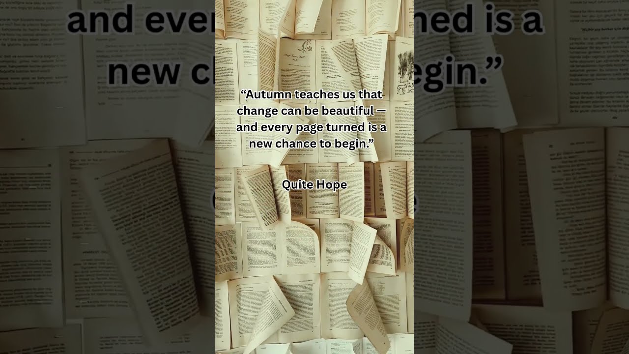 A New Page In Autumn 16 Seconds Of Quiet Hope