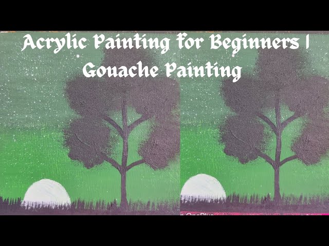 Aesthetic acrylic painting for beginners