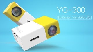 YG-300 LCD Mini Portable LED Projector Support 1080P 400 - 600 Lumens 320 x 240 Pixels Home Cinema