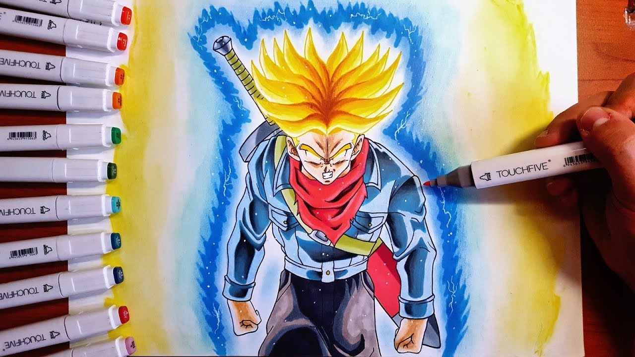 Dibujando a Trunks SSJ Furioso//Drawing Trunks SSJ Rage - DBS