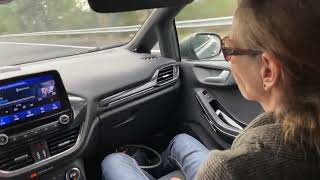 Mom cringes as crazy dad reaches top speed