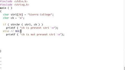 c language stdio strchr