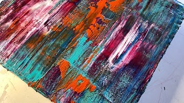 Scraping Technique: ART Tutorial For ABSTRACT Acrylic Painting on Canvas