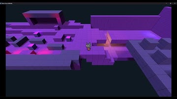 Godot -  Perspective camera view test scene using GridMap and lightning