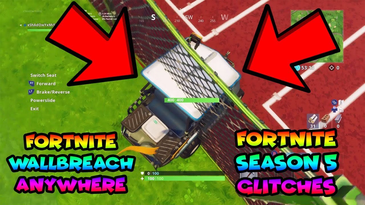 Fortnite Glitches Season 5 - Walbreach Anywhere / Walk Through Any Barrier v5.1 (PS4, XBOX, PC)
