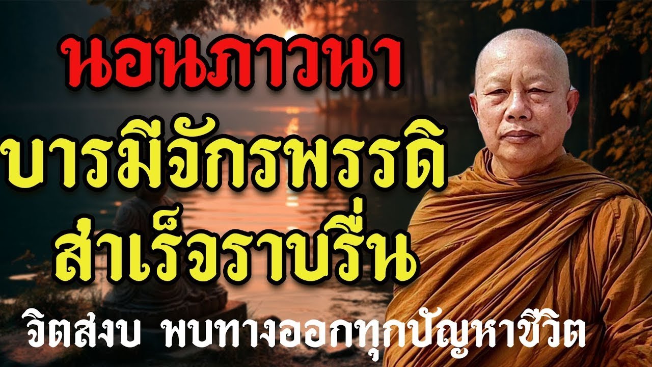 นอนภาวนา บารมีจักรพรรดิ สำเร็จราบรื่น จิตสงบ พบทางออกทุกปัญหาชีวิต #ธรรมะก่อนนอน