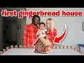 Making a gingerbread house as a family  vlogmas day 12