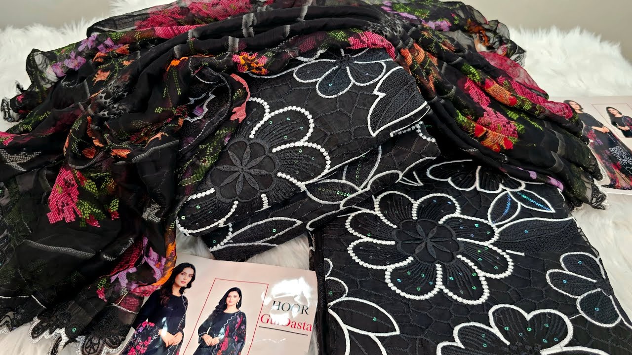 সর্বোচ্চ চাহিদাপূর্ণ ট্রেন্ডি লেজারকারী | BLACK COLOR | Exclusive Design Pakistani Inspired Outfits