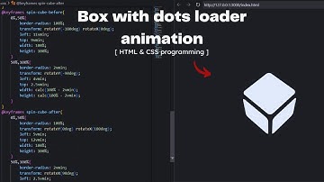 Box with dots loader animation [HTML & CSS] programming