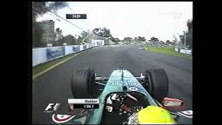 Albert Park 2004 F1 FP4: Mark Webber lap (Natural audio) [AI-enhanced]