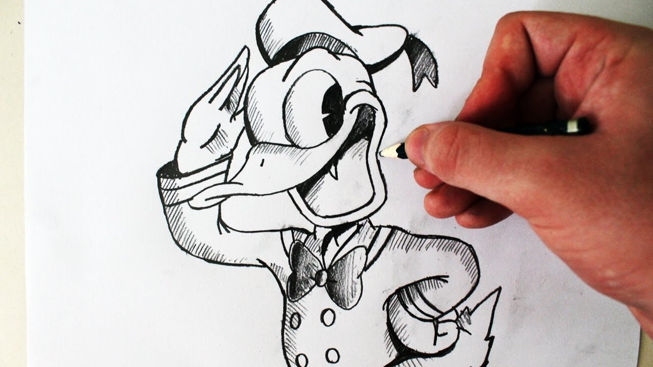 Como Desenhar o Pato Donald (Face) - (How to Draw Donald) - SLAY