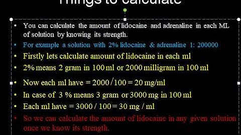 dose calculation of local anesthesia  by Dr. Sanjay kumar soni