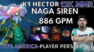 K1 HECTOR 12K MMR NAGA SIREN - PLAYER PERSPECTIVE #dota2 #k1