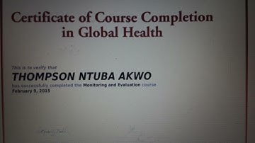Monitoring & Evaluation programs Global health . Dr Ntuba Akwo Thompson