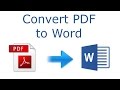 How to convert PDF to Word 2016 tutorial