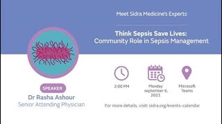 Meet Sidra Medicine’s Experts: Think sepsis save lives: Community role in sepsis management