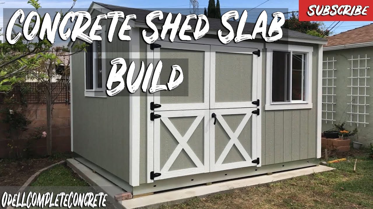 How to Pour a Concrete Shed Slab for Tuff Sheds DIY! - YouTube