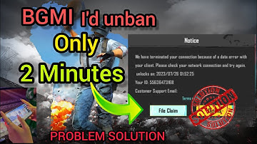 We Have Terminated Your Connection Because Of A Data Error With Your Client | BGMI Id Unban