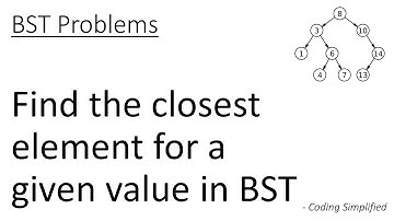 BST - 28: Find the closest element for a given value in BST