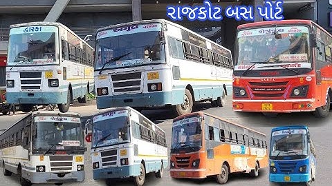 LOCAL + DELUXE + GURJARNAGARI + VOLVO + ORDINARY ALL TYPES GSRTC ST BUSES OUT FROM RAJKOT BUSPORT