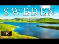 FLYING OVER SWEDEN (4K UHD) - Soft Piano Music Along With Beautiful Landscape Videos For TV