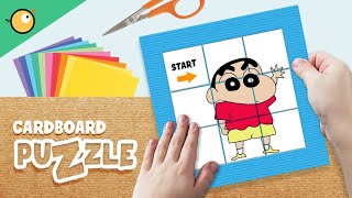 Cardboard Puzzle | Shinchan Game | How to make cardboard game | How to make cardboard puzzle game screenshot 2