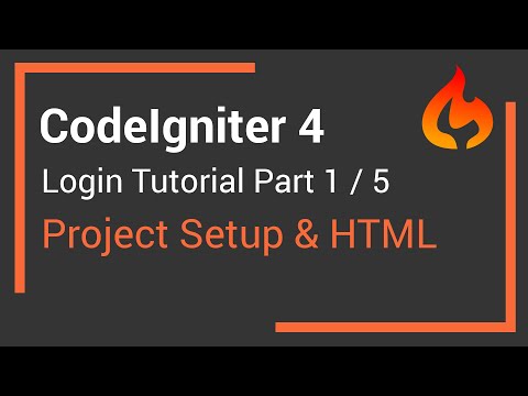 CodeIgniter 4 User Login Tutorial - Part 1 - Project Setup & HTML