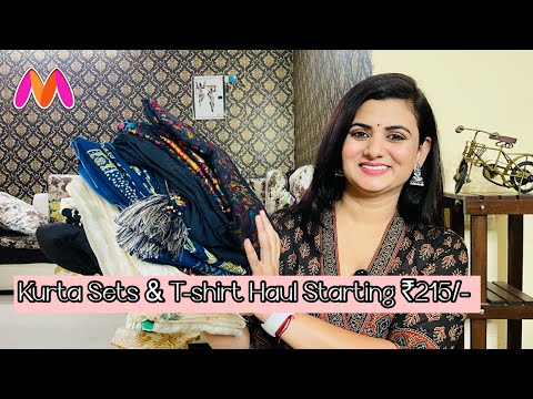 Must Have Myntra Haul Embroidered Kurta Pant Set With Dupatta Anarkali Kurta Palazzo T Shirt