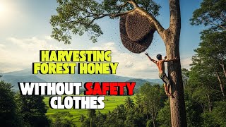 TERRIFYING Wild Honey Hunt | Climbing a Giant Tree Adventure Without Wearing Safety Suits