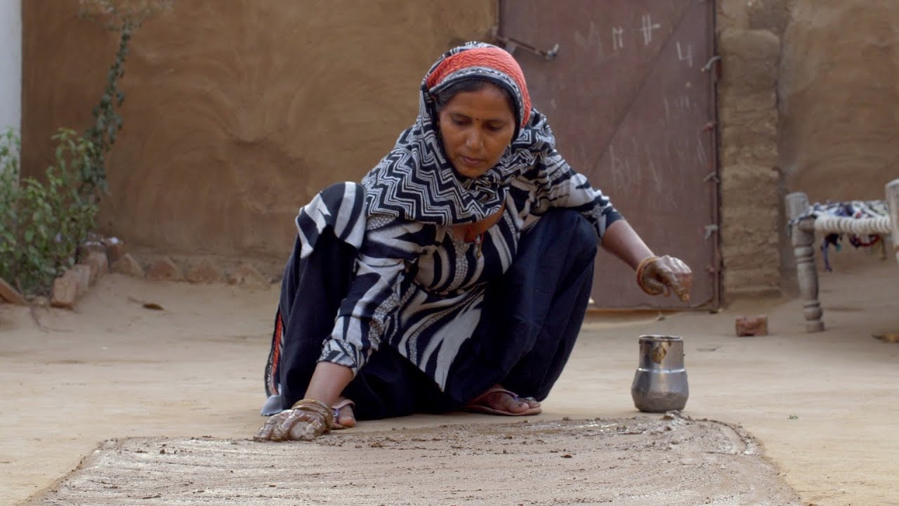 Village Life Floor With Cow Dung And Water Stock Video Knot9