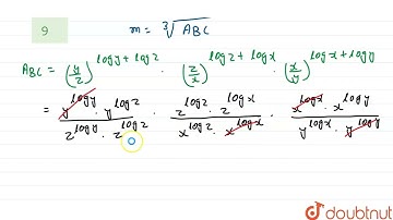 If m is the geometric mean of ((y)/(z))^(log(yz)),((z)/(x))^(log(zx)) and ((x)/(y))^(log(xy)) th...