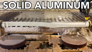 Solid Aluminum Bat With A Waterjet Lathe