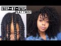How to  flat twist out  on natural hair  cool calm curly