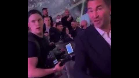 Eddie Hearn react different to a Fan after Anthony Joshua defeat to Oleksandri Usyk.